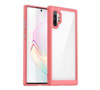 Jhxtech Phone Case for Galaxy Note 10 Plus Case/Galaxy Note 10+ 5G SM-N976F Case Ultra Thin Premium Clear Hard PC Back+Soft TPU Bumper Silicone Shockproof Cover for Samsung Galaxy Note 10+ Crystal Red