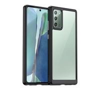 Jhxtech Phone Case for Galaxy Note 20 5G Case, Samsung Note 20 SM-N980F SM-N981B Case Ultra Thin Clear Hard PC Back + Soft TPU Bumper Silicone Shockproof Cover for Samsung Galaxy Note20 Crystal Black