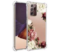 Jhxtech Phone Case for Galaxy Note 20 Ultra Case, Samsung Note 20 Ultra N985F, Slim Shockproof Clear Floral Pattern Soft Flexible TPU Protective Cover for Samsung Galaxy Note 20 Ultra Blossom Flower