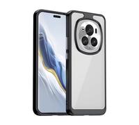 Jhxtech Phone Case for Honor Magic6 Pro Case, BVL-AN16 Case Ultra Thin Premium Clear Hard PC Back + Soft TPU Bumper Silicone Shockproof Cover Cases for Honor Magic6 Pro Crystal Black