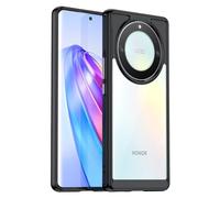 Jhxtech Phone Case for Honor X9A Case, Honor X40/Honor Magic5 Lite RMO-NX1 Case Ultra Thin Premium Clear Hard PC Back + Soft TPU Bumper Silicone Shockproof Cover Cases for Honor X9A 5G Crystal Black