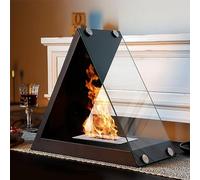 JHY DESIGN Large Tabletop Fire Pit Bowl Pot Clean Burning Bio Ethanol Ventless Fireplace for Outdoor Patio Parties Events Home Deco (Triangles)
