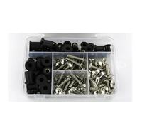 JHYBDP Motorbike Bolt Kit Motorcycle Fairing Fastener Clips Bolts Kit For Ducati SUPER SPORT 620s 800ss 1000ss Windscreen Bodywork Screws Nuts Fasteners Mounting(Silver)