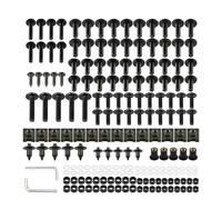 JHYBDP Motorbike Bolt Kit Motorcycle Fairing Screws Bolts Nuts Kits For KYMCO Quannon 150 Venox 250 Compagno 110i 50i Windscreen Fastener Clips Set Kit Mounting(Black)