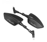 JHYBDP Rearview Mirror Set Motorcycle Side Rear View Mirror For For Rebel CMX 500 300 1100 CMX500 CMX300 CMX1100 CM300 10mm Rearview Mirror Handlebar Rear View Mirrors(Black)