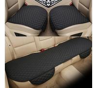 JHYGBKYHGG Car Seat Cover Protector for MG 3 MG3 2013-pr, Linen Fabric Front Rear Full Set Car Seat Anti-slip Protector Cushion Car Accessories,A/Black