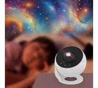 JHYPVII Planet Projector Galaxy Projection Lamp USB Powered 180° Adjustable Physical Buttons Push Button On/Off Switch 13 Colour Patterns Projection Suitable for Children's Room, Party, Ceiling