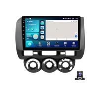 JHYUUKAU Android 13 Car Stereo 9 Inch Touchscreen with Carplay/Auto Radio Receiver for Jazz City 2002~2007 Bluetooth MP5 Player with AHD Backup Camera/FM/SWC/RDS/DSP,LHD,4 Core M100S 1G+32G