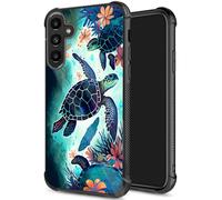 JHYYTUJTYP for Galaxy S26 Case,Tire Texture Non-Slip Soft TPU Hard Back Shockproof Anti-Scratch Protective Case for Samsung Galaxy S26 6.3 inch 2026,Sea Turtles
