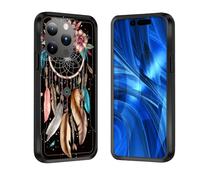 JHYYTUJTYP for iPhone 15 Pro Max Case,[Military Grade Drop Tested] Heavy-Duty Tough Rugged Shockproof Protective Case for iPhone 15 Pro Max 6.7 Inch 2023,Dream Catcher Flower