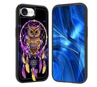 JHYYTUJTYP for iPhone 16e Case,[Military Grade Drop Tested] Heavy-Duty Tough Rugged Shockproof Protective Case for iPhone 16e 6.1 inch 2025,Owl Dream Catcher
