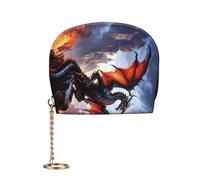 JHYYTUJTYP Zip Around Wallets for Women with Detachable Wrist Strap, Magic Dragon Castle, Wallet-B