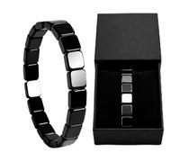 JHZHONG 2Pcs Hematite Bracelet For Men, Reclaim Your Edge & Confidence Natural Hematite Beaded Stretch Bracelet, Healing Energy Jewelry Gift for Boyfriend or Husband