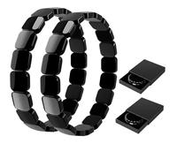 JHZHONG Hematite Bracelet for Men, Restore Your Edge and Confidence Natural Hematite Beads Stretch Bracelet, Healing Energy Jewelry Gift for Boyfriend or Husband, Large, hematite, haematite