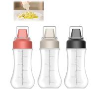 JHzood 5 Hole Sauce Squeeze Bottle, Measurable Condiment Squeeze Bottle, Condiments Dressings Bottles, Household Plastic Squeeze Bottle Kitchen Tomato Salad, For Sauces BBQ Honey (6)
