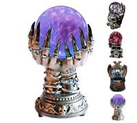 JHzood Plasma Magic Ball, Unique Skull - inspired Design, Touch-sensitive, STEM Toys for Science Experiments, Magic Lamp for Parties, Christmas, Room Decoration,4 Designs,Age 14+ (Hand)