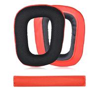 JHZZWJ Earpads Compatible with Logitech G930, G430, G432, G332, G35, F450 Cushion Pads Professional Headphones Ear Pads Cushions Replacement red+t