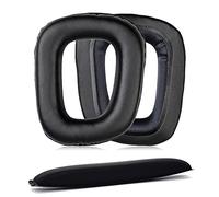JHZZWJ Earpads Compatible with Logitech G930, G430, G432, G332, G35, F450 Cushion Pads Professional Headphones Ear Pads Cushions Replacement black+t