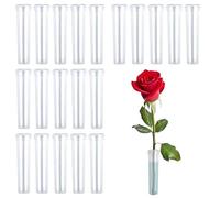 Ji liangli Set of 20 flower vials with lids, reusable transparent floral vials,Suitable for florists, restaurants, cafés and bedrooms