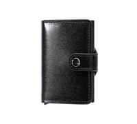 JI YA LI Mens Smart Pop Up RFID Wallet - Slim Leather Front Pocket Card Holder (8 Cards, Cash Slot & ID), Black, Small, Rfid