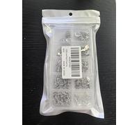 JiaaOne 100Pcs Silver Nail Charms Set with Storage Box - 10 Styles 3D Metal Nail Gems | Gothic Nails Decor ≥10.5mm, Junk Case Charms for Nails Art Designs (Angel Wings/Stars/Guns...)