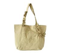 JIABAOZ Canvas Tote Bag,Personalized Present Bag,Decorated with Floral Patterns,Suitable for Wedding, Birthday,Beach, Holiday,is A Great Gift for Women,Mom,Teachers,Friends,Bridesmaids (Yellow)