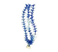 Jiacheng29_ Fish Tank Ornament Artificial Water Grass Fish Tank Landscaping Aquatic Plant Aquarium Weed Decor(Blue White)