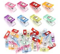 JIADEXIN 50 Pcs Sewing Clips Set - Colorful Sewing Clips for Fabric Quilting Clips for Sewing Plastic Fabric Clips Crafting Clips Quilting Accessories Small Clips for Sewing Crafting