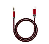 Jiadouaux Aux to USB C, USB C to Aux Cable for Samsung S20 for Car Usb C to 3.5mm Jack Audio adapter Compatible with Samsung S21 Ultra S20 Ultra Note 20 10 Plus for Car Stereo (claret red)