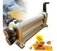 JIADUOFU 280mm manual beeswax comb foundation roller mill machine bee wax rollers stamper printing machine cell size 5.4mm/4.9mm/4.8mm optional, for thick wax strips to thin ribbons processing 5.4mm