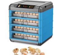 JIADUOFU Full auto chick incubator for eggs home smart incubator automatic egg incubator with temperature control-（ac 220v/dc 12v） chicken brooder incubator, large capacity 256Eggs