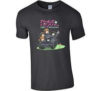 JIAERLE TOYS Girls Und Panzer Anime Unisex T-Shirt Black XXL