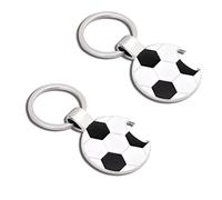JiaerlZeki 2 Pcs Football Shaped Beer Opener Keyring Bottle Opener Key Ring Football Key Chain for Men, Women