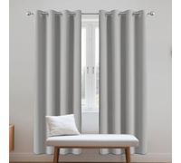 JIAFANG Blackout Curtains Bedroom 70 x 390 cm Super Soft Texture Eyelet Eyelet Curtains for Bedroom for Window Living Room, Light Grey