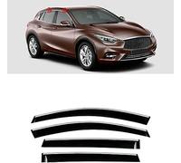 JIAGHUI Wind Rain Sun Guard Deflectors Set for Infiniti Q30 MK1-H15 2015-2019, Wind Deflectors Accessories Acrylic Side Visors Window Deflectors