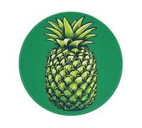 JIAGLINDE A Pineapple Print Round Cloth Mousepad, Non Slip Washable Rubber Base Mousepad for Office Desktop Laptops Wireless Mice 8in
