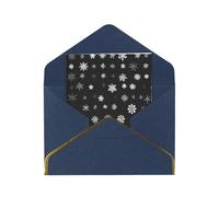 JIAGLINDE Black & White Big Snow Print Advanced Feeling Blank Greeting Cards Pearl Paper Envelopes Anniversary Cards Thank You Cards,Wedding Wishes Birthday Thanksgiving Christmas Card.