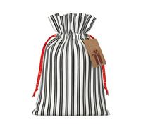 JIAGLINDE Black & White Stripe Print Christmas Gift Bags Xmas Present Bags With Gift Tag Candy Bags For Wrapping Gifts For Halloween Birthday Wedding (S/M).