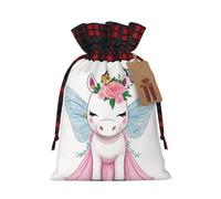JIAGLINDE Butterfly And Hippo Print Christmas Gift Bags Xmas Present Bags With Gift Tag Halloween Candy Bags For Wrapping Gifts For Birthday Wedding (S/M)