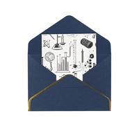 JIAGLINDE Chemistry Print Print Advanced Feeling Blank Greeting Cards Pearl Paper Envelopes Anniversary Cards Thank You Cards,Wedding Wishes Birthday Thanksgiving Christmas Card.