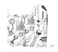 JIAGLINDE Chemistry Print Print Oven Mitts Pot Holders Sets,Kitchen Glove Potholder, Silica Gel Surface Safe for Baking, Cooking, BBQ,Cooks Gifts,Pack of 2., Black