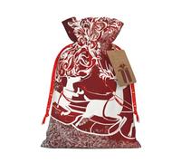 JIAGLINDE Christmas Magic Print Christmas Gift Bags Xmas Present Bags With Gift Tag Candy Bags For Wrapping Gifts For Halloween Birthday Wedding (S/M).