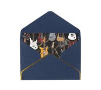 JIAGLINDE Color Acoustic And Guitars Print Advanced Feeling Blank Greeting Cards Pearl Paper Envelopes Anniversary Cards Thank You Cards,Wedding Wishes Birthday Thanksgiving Christmas Card.