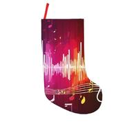 JIAGLINDE Color Music Notes Print Christmas Stockings Fireplace Christmas Tree Hanging Xmas Home Decor Christmas Hanging Socks,18 in