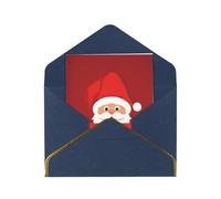 JIAGLINDE Cute Santa Claus Print Print Advanced Feeling Blank Greeting Cards Pearl Paper Envelopes Anniversary Cards Thank You Cards,Wedding Wishes Birthday Thanksgiving Christmas Card.