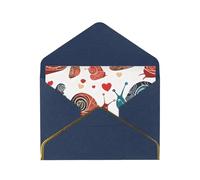 JIAGLINDE Cute Snail Print Advanced Feeling Blank Greeting Cards Pearl Paper Envelopes Anniversary Cards Thank You Cards,Wedding Wishes Birthday Thanksgiving Christmas Card.