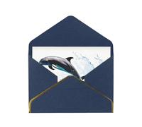 JIAGLINDE Dolphin Print Print Advanced Feeling Blank Greeting Cards Pearl Paper Envelopes Anniversary Cards Thank You Cards,Wedding Wishes Birthday Thanksgiving Christmas Card.