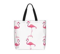 JIAGLINDE Flamingos On White Print Tote Bag Women Single Shoulder Leisure Bag Multi-Purpose Large Shopping Bag.
