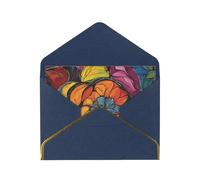 JIAGLINDE Flower Stained Glass Print Advanced Feeling Blank Greeting Cards Pearl Paper Envelopes Anniversary Cards Thank You Cards,Wedding Wishes Birthday Thanksgiving Christmas Card.