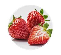 JIAGLINDE Fresh Strawberry Print Round Cloth Mousepad, Non Slip Washable Rubber Base Mousepad for Office Desktop Laptops Wireless Mice 8in